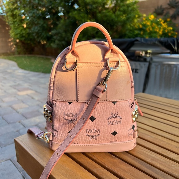 pink MCM mini backpack - Picture 4 of 7